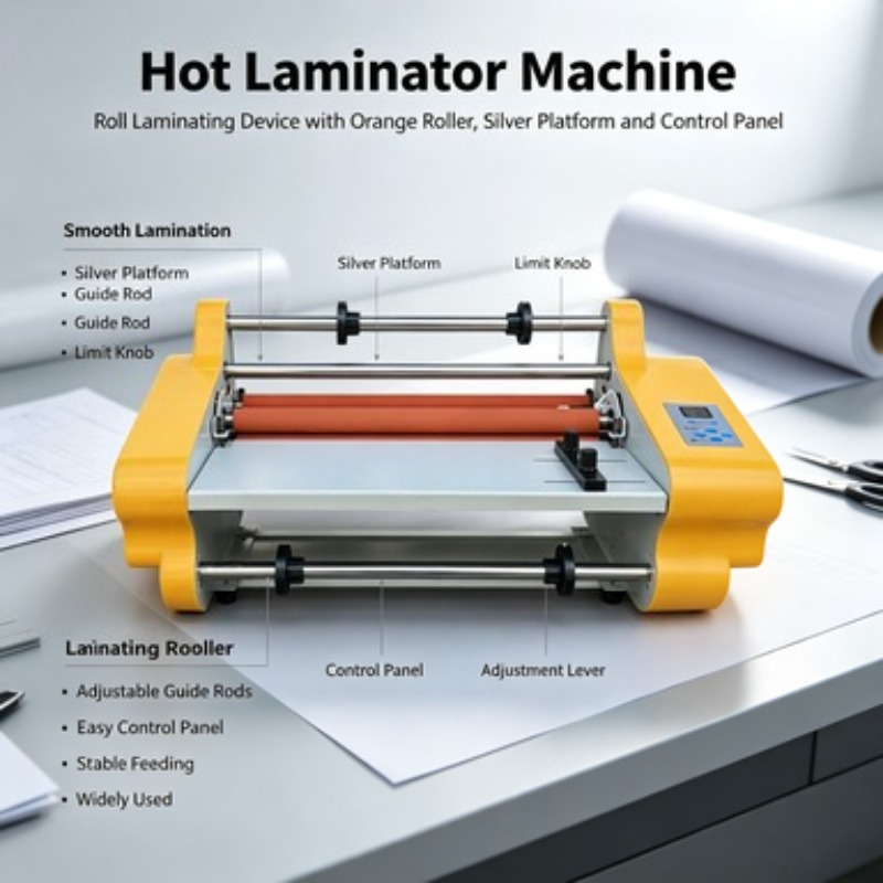 Laminator A3 Hot - A3 Automatische Lamineermachine 350 mm breedte,