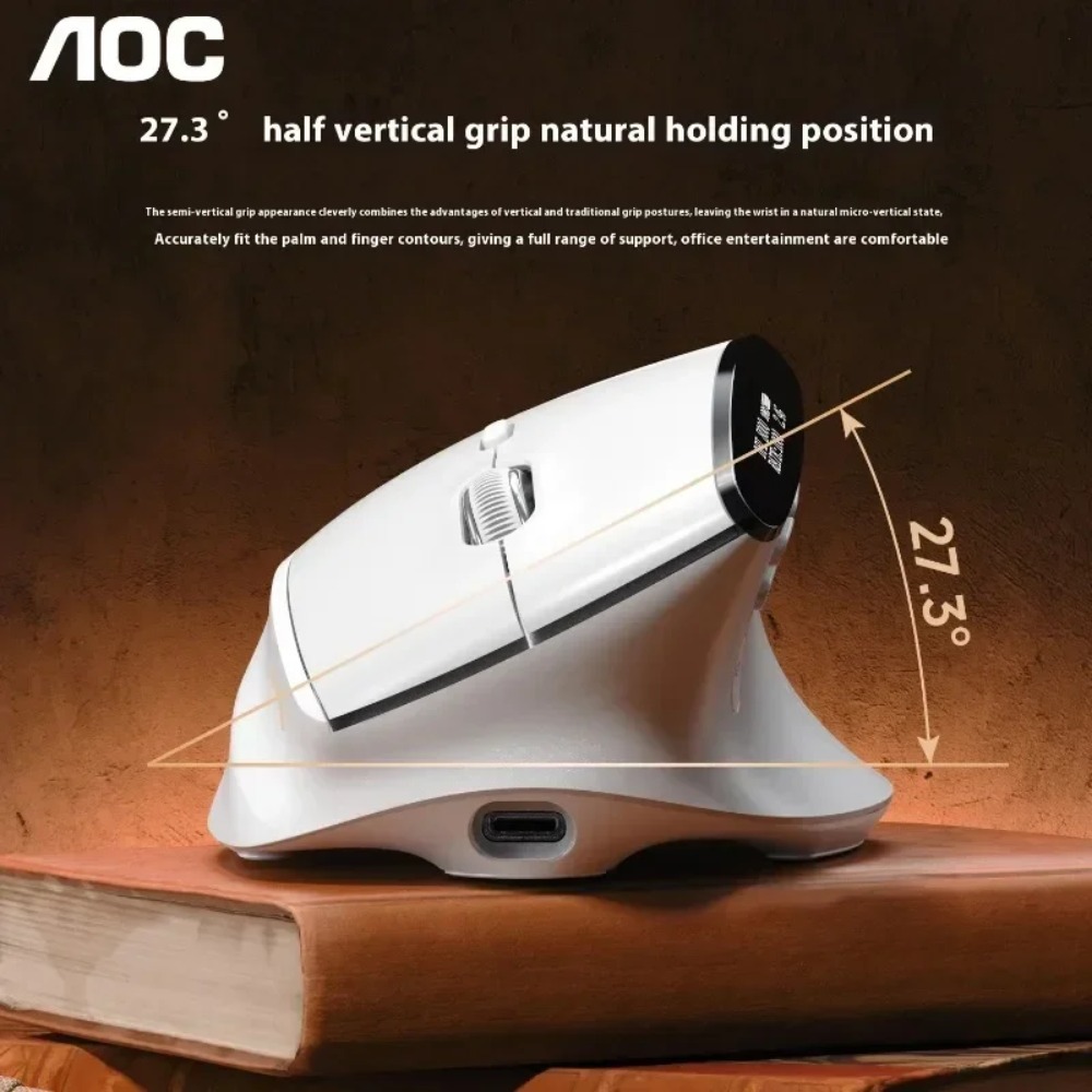 AOC GM500 Muis Smart Display T - Ergonomic Mouse Vertical recensie en prijs