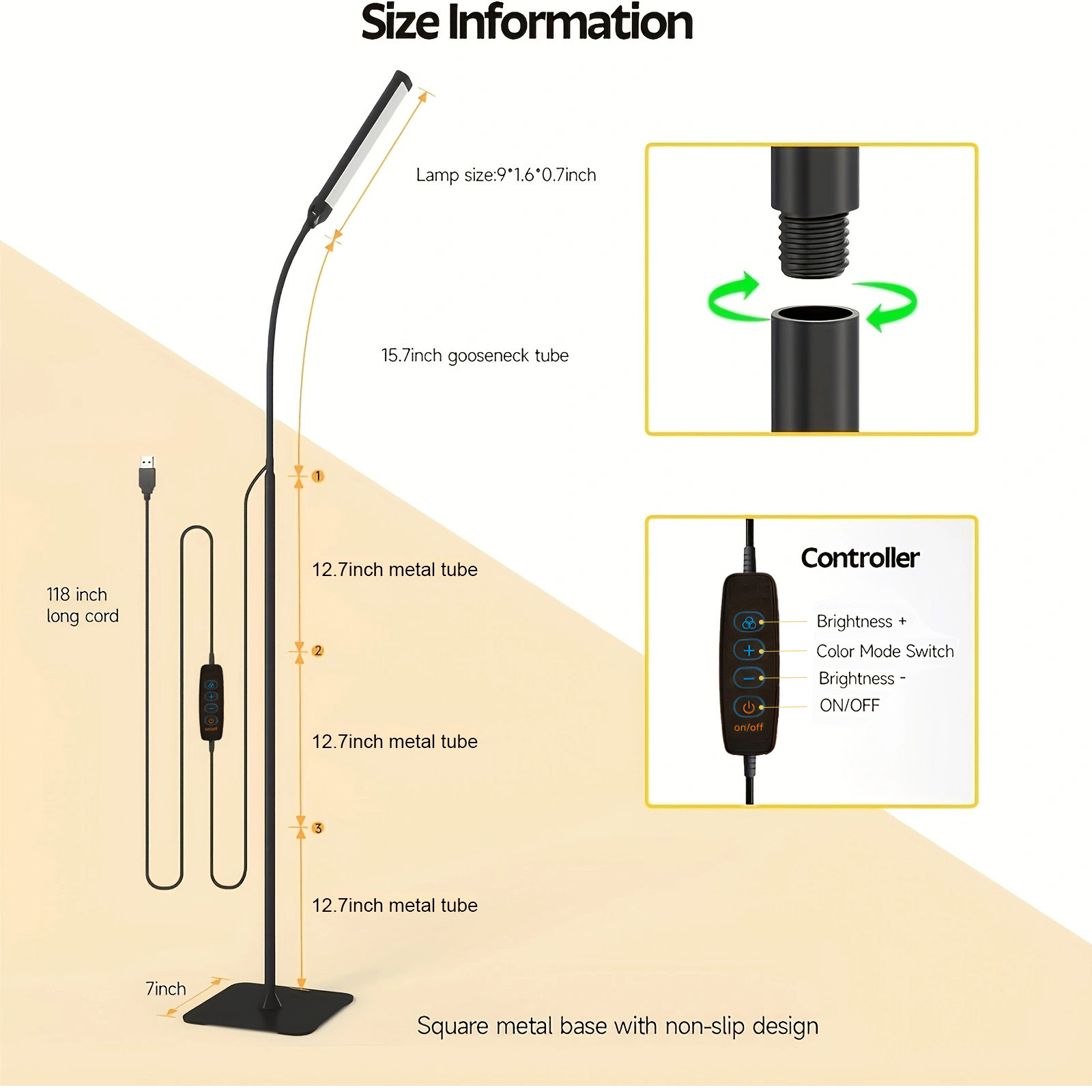 120 LED staande leeslamp met 3 - Office Tech Flexible recensie en prijs