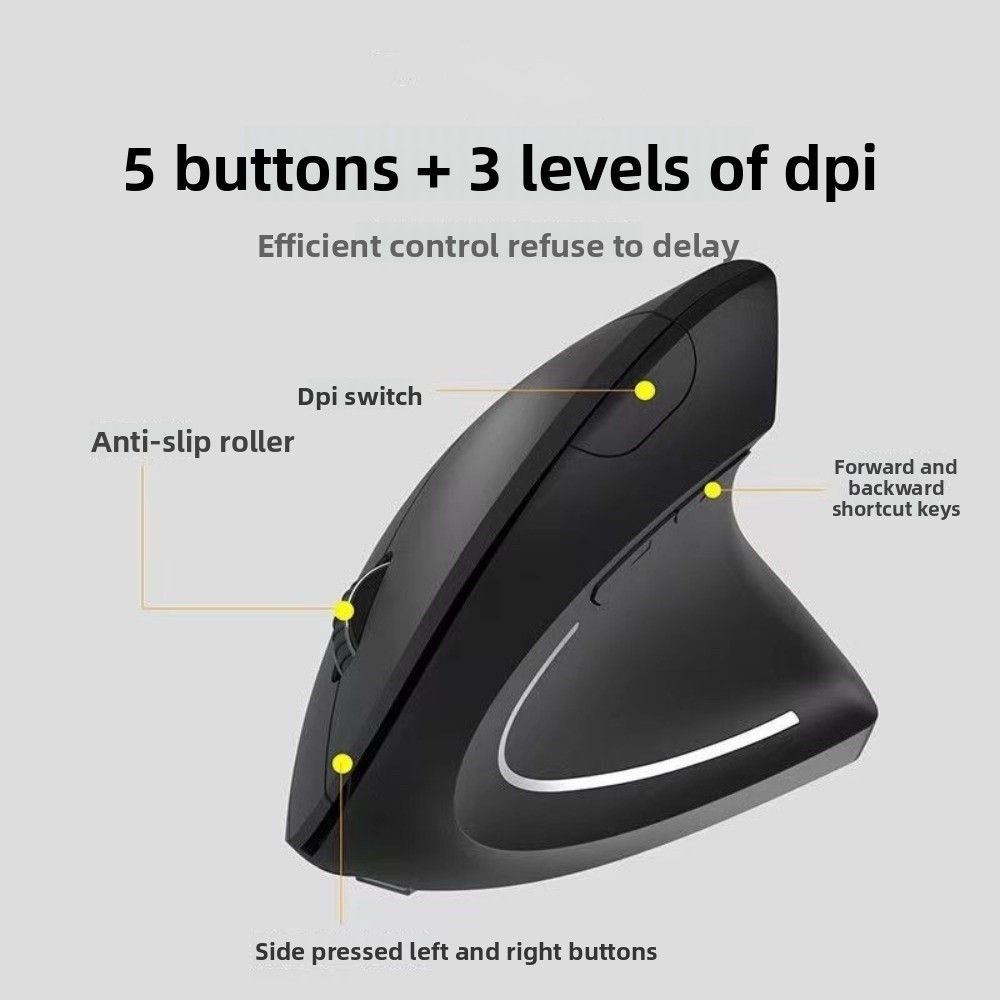 2.4G Verticale Muis Stille Lic - Ergonomic Mouse Vertical recensie en prijs