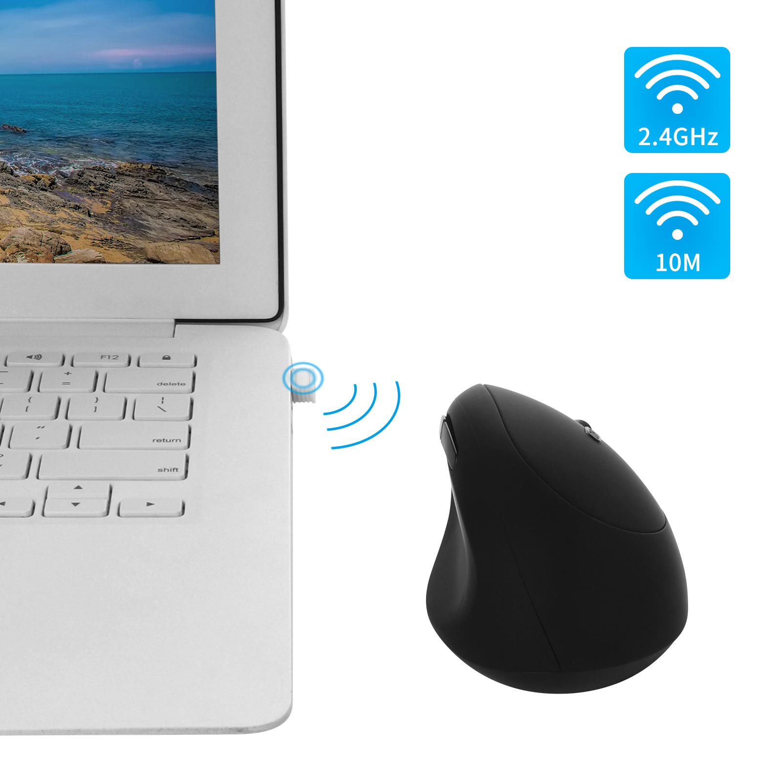 Draadloze 2.4G muis DPI verste - Ergonomic Mouse Vertical recensie en prijs