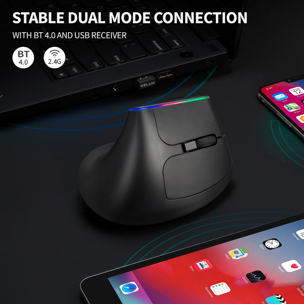 Delux Ergonomische Verticale M - Ergonomic Mouse Vertical recensie en prijs