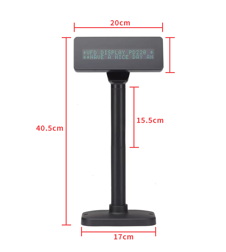 # voor Goedkope VFD 2-regelige - Pole Display Customer recensie en prijs